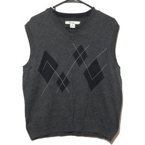 LINKS EDITION Argyle Sweater Vest sleeveless